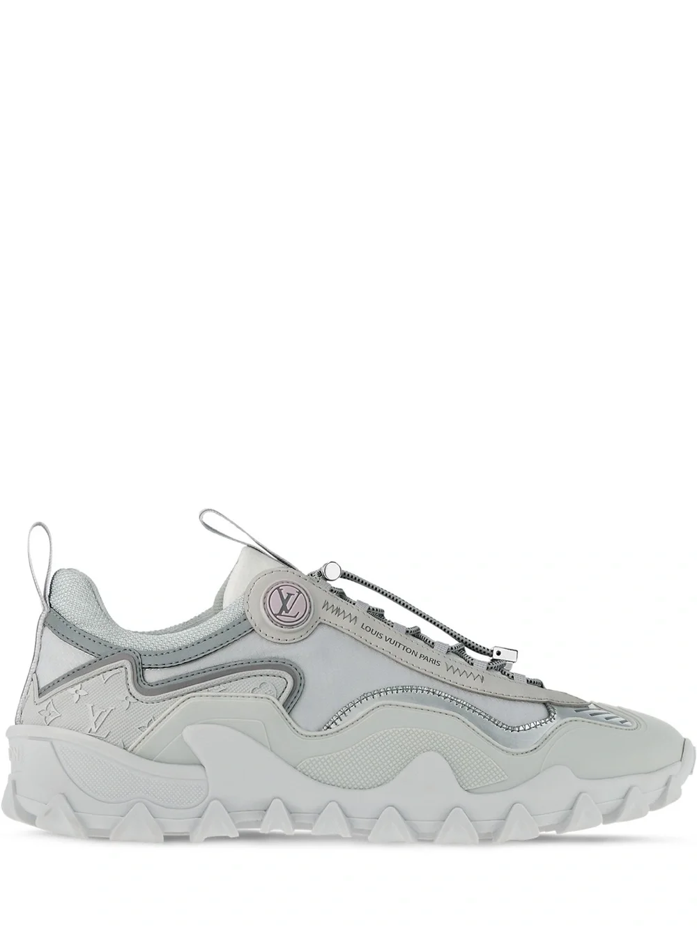 Louis Vuitton Rush Sneaker In Argent Size 7/37 Gray Silver Chunky Made In Italy